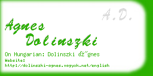 agnes dolinszki business card